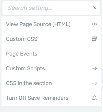 Thrive Architect Page Settings
